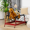 Ride on Horse, Kids Spring Rocking Horse, Interactive Horse with Realistic Sounds for 5-12 years old, Light Brown