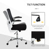 High Back Executive Office Mesh Chair With Folding Backrest Ergonomic Design & Easy Adjustable Height Black