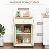 Rolling Kitchen Island Cart, Portable Serving Trolley Table with Drawer, Adjustable Shelf and 2 Towel Racks, Cream White