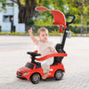 3 in 1 Push Cars for Toddlers Ride on Push Car Stroller Sliding Walking Car with Sun Canopy Horn Sound Safety Bar Cup Holder Ride on Toy for 12-36 Months, Red