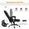 High Back Massage Office Desk Chair with 6-Point Vibrating Pillow, Computer Recliner Chair with Adjustable Lumbar Support, Black