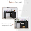 L Shaped Corner Computer Desk Workstation with Rotating Storage Shelves and Drawer for Home & Office, Black