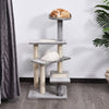 40" Modern Cat Tree 5 Level Revolving Steps Kitten Scratcher Stairs Climbing Tower Activity Center Rest Post Plush Perch Pet Furniture