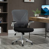 Mid-Back Mesh Home Office Chair Computer Task Ergonomic Desk Chair with Lumbar Back Support, Flip-Up Arm, and Adjustable Height, Grey
