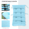 Teardrop Wicker Lounge Chair with Soft Cushion, PE Rattan Egg Cuddle Chair with Height Adjustable Knob for Backyard, Patio, Sky Blue
