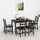 Dining Table Set for 4, 5 Piece Modern Kitchen Table and Chairs, Wood Dining Room Set for Small Spaces, Breakfast Nook, Chestnut Brown