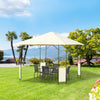 10' x 10' Outdoor Gazebo Canopy Modern Canopy Shelter with Weather Resistant Roof & Steel Frame for Parties, BBQs, & Shade