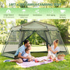 10 Person Camping Tent with Steel Frame, 4 Windows, 2 Doors, Portable Carry Bag