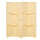 4 Panel Bamboo Room Divider, 6ft Folding Wall Divider with 2 Display Shelves for Bedroom and Office, Natural Wood
