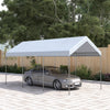 10' x 20' Carport, Portable Garage & Patio Canopy Tent Storage Shelter, Adjustable Height, Anti-UV Cover for Car, Truck, Boat, Catering, Wedding, White