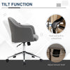 Ergonomic Office Chair with Swivel, Mid-Back Computer Desk Chair with Adjustable Height and Back Tilt, Grey