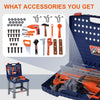68 Pcs Kids Toy Workbench Set for Pretend Play w/ Realistic Tools