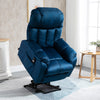 Power Lift Chair, Electric Recliner for Elderly, Compact Living Room Chair with Side Pocket & Remote Control, Blue