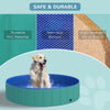 Dog Bathing Tub 12" x 56" Collapsible PVC Pet Foldable Swimming Pool Green / Blue
