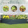 4' x 4' x 1' Galvanized Raised Garden Bed, Planter Raised Bed with Steel Frame for Vegetables, Flowers, Plants and Herbs, Green