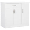 Modern Sideboard Cabinet, Buffet Cabinet with Aluminum Handle, Metal Hinge and Adjustable Shelves for Dining Room, Kitchen, Coffee Bar, White
