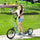Teens Youth Scooter Ride On Toy with Adjustable Handlebar, Dual Brakes, and Inflatable Wheels For Kids 5+ - Blue
