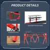 L-Shaped Gaming Desk, Corner Computer Desk with Carbon Fiber Desktop, Adjustable Monitor Stand, Cup Holder, Headphone Hook, Red/Black