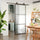 36 x 84 in Sliding Door with 6FT Hardware Kit and Handle, Industrial Frosted Tempered Glass Door with Carbon Steel, Easy Installation