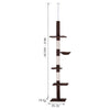 9' Modern Cat Tree Adjustable Height Floor-To-Ceiling Vertical Cat Tree - Brown and White