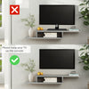 Wall Mounted Media Console, Floating Stand Component Shelf, Entertainment Center Unit, Grey