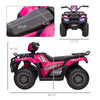 12V Electric Toy Car with Forward Backward Function, Music, LED Headlights, for Ages 3-5 Years, Pink