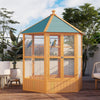 69" Large Wooden Hexagonal Outdoor Aviary Flight Bird Cage With Covered Roof