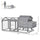 96.5" Chicken Coop Wooden Chicken House Rabbit Hutch Poultry Cage Hen Pen Portable Backyard with Wheels Outdoor Run and Nesting Box, Grey