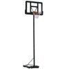 Portable Basketball Hoop, 7.6-10' Adjustable Height, Weight Base with Ball Holder, Basket Ball Stand on Wheels with 43" Backboard for Outdoor Junior Youth Adult Use