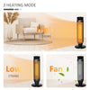 2-In-1 Tower Heater, Indoor Electric Space Heater with Oscillation, Remote Control, 8H Timer, Three Heating Modes(High, Low, Fan), 750W/1500W