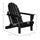 Folding Adirondack Chair, HDPE Outdoor All Weather Plastic Lounge Beach Chairs for Patio Deck and Lawn Furniture, Black