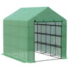 8' x 6' x 7' Portable Water/UV Walk-In Greenhouse Hot House with 18 Shelves, Weather Cover, & Roll Up Door