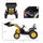 Kids Ride On Excavator, 6V Battery Tractor with Music and Headlights, Yellow