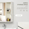 24.75 Inch x 25.5 Inch Medicine Cabinet with Mirror, Storage Shelf, Wall Mounted Bathroom Cabinet, White