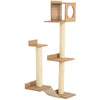 Multi-level Cat Tree Activity Center with Sisal-Covered Scratching Posts Condo for Cats and Pets  Yellow