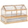 Raised Garden Bed with Greenhouse Top, Garden Wooden Cold Frame Greenhouse Flower Planter Protection, 48"x24"x32.25", Natural