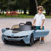 Ride-on Kids Electric Car with Secondary Remote Control & Extra Wide Safety Tires - Blue