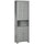 Tall Bathroom Storage Cabinet, Freestanding Linen Tower with Adjustable Shelves and 2 Cupboards with Double Door, Narrow Floor Organizer,  Grey