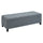 49" Large Tufted Linen Fabric Ottoman Storage Bench With Soft Close Top for Living Room, Entryway, or Bedroom, Light Grey
