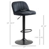 Bar Stools, Bar Stools with Backs, Swivel Seat, Velvet-Touch Fabric, Soft Upholstery for Kitchen, Bar, â€ŽAdjustable Bar Stools, Black