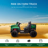 Two-Seater Tractor for Kids with Detachable Bucket, 12V Battery Powered Ride on Farm Truck with Parent Control, 2 Speeds, Music Lights, Suspension Wheels, for 37-72 Months, Green