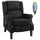 Wingback Heated Vibrating Massage Chair, Accent Sofa Vintage Upholstered Massage Recliner Chair Push-back with Remote Controller, Black