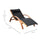 Outdoor Chaise Wood Lounge Chair with Pillow, Armrests, Breathable Sling Mesh and Comfortable Curved Design for Patio, Deck, and Poolside