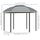 12' x 12' Steel Gazebo Canopy Party Tent Shelter with Double Roof, Curtains, Netting Sidewalls, Top Hook, Grey