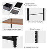 Industrial Storage Cabinet Coat Rack Bedroom Hall Tree Organiser with Long Coat Hanger  5 Drawers & Storage Shelf