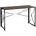 Folding Computer Writing Desk with Metal Frame for Home Office , 47.25"x23.5"x29.5", Brown