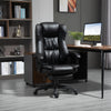 Leather Office Chair, High Back Executive Office Chair with 6 Point Vibration, 5 Modes and Retractable Footrest, Massage Office Chair, Black