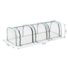 11.5' L x 3' W x 2.5' H Portable Tunneled Greenhouse with 3 Zippered Doors, Water/UV Fighting PVC Cover