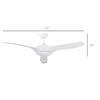 Reversible Indoor Ceiling Fan with Light, Modern Mount LED Lighting Fan with Remote Controller, for Bedroom, Living Room, White