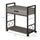 Industrial Style Side Table with 1 Drawer Shelf Wheels Wooden Bedside Table Night Stand Home Furniture, Grey